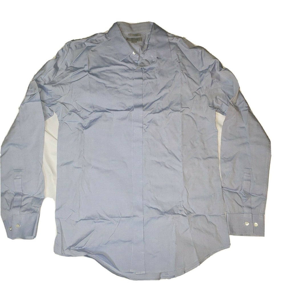 COS Men‎ Shirt Blue Button Long Sleeve Slim EUR 38 US 15
